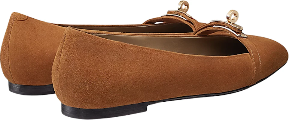(Women) HERMES Suede Goatskin Ballet Flats 'Brown' H202101Z-Y4 Shop (Women) HERMES Suede Goatskin Ballet Flats 'Brown' H202101Z-Y4