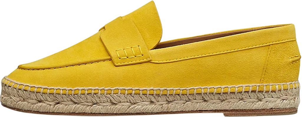 (Women) HERMES Suede Goatskin Espadrilles 'Yellow' H211138Z-3H Buy (Women) HERMES Suede Goatskin Espadrilles 'Yellow' H211138Z-3H