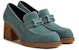 (W) HERMES Suede Tumit Tinggi 'Biru Fesyen' H222062Z-6U
