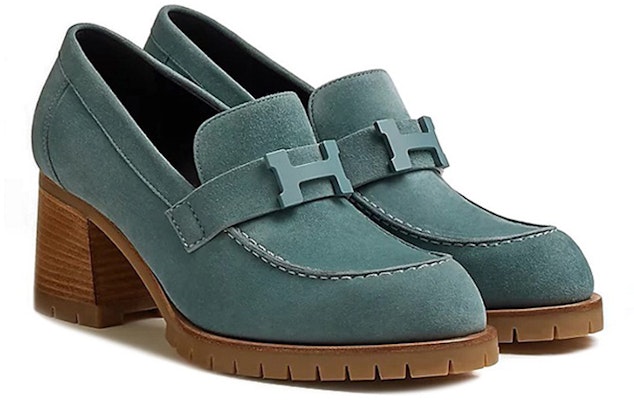 (W) 에르메스 스웨이드 하이힐 '패션 블루' H222062Z-6U Lookbook (W) 에르메스 스웨이드 하이힐 '패션 블루' H222062Z-6U