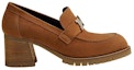 Order (W) HERMES Suede Tumit Tinggi 'Fesyen Chunky Coklat' H222061Z-A3