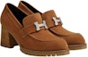 Lookbook (W) HERMES Suede Tumit Tinggi 'Fesyen Chunky Coklat' H222061Z-A3