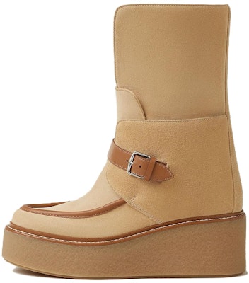 (Women) HERMES Suede Round Toe Booties 'Brown' H232029Z-W4370 Buy (Women) HERMES Suede Round Toe Booties 'Brown' H232029Z-W4370