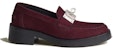 (W) HERMES Kasut Loafer Hujung Bulat Suede 'Mahogany Pink' H232074Z-LP