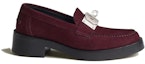 Order (W) HERMES Kasut Loafer Hujung Bulat Suede 'Mahogany Pink' H232074Z-LP