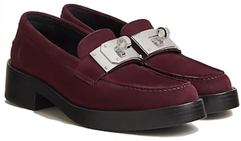Lookbook (W) HERMES Kasut Loafer Hujung Bulat Suede 'Mahogany Pink' H232074Z-LP