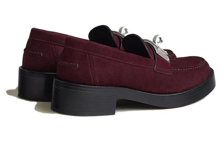 Shop (W) Mocassini HERMES in Suede Punta Tonda ''Mahogany Pink''. H232074Z-LP