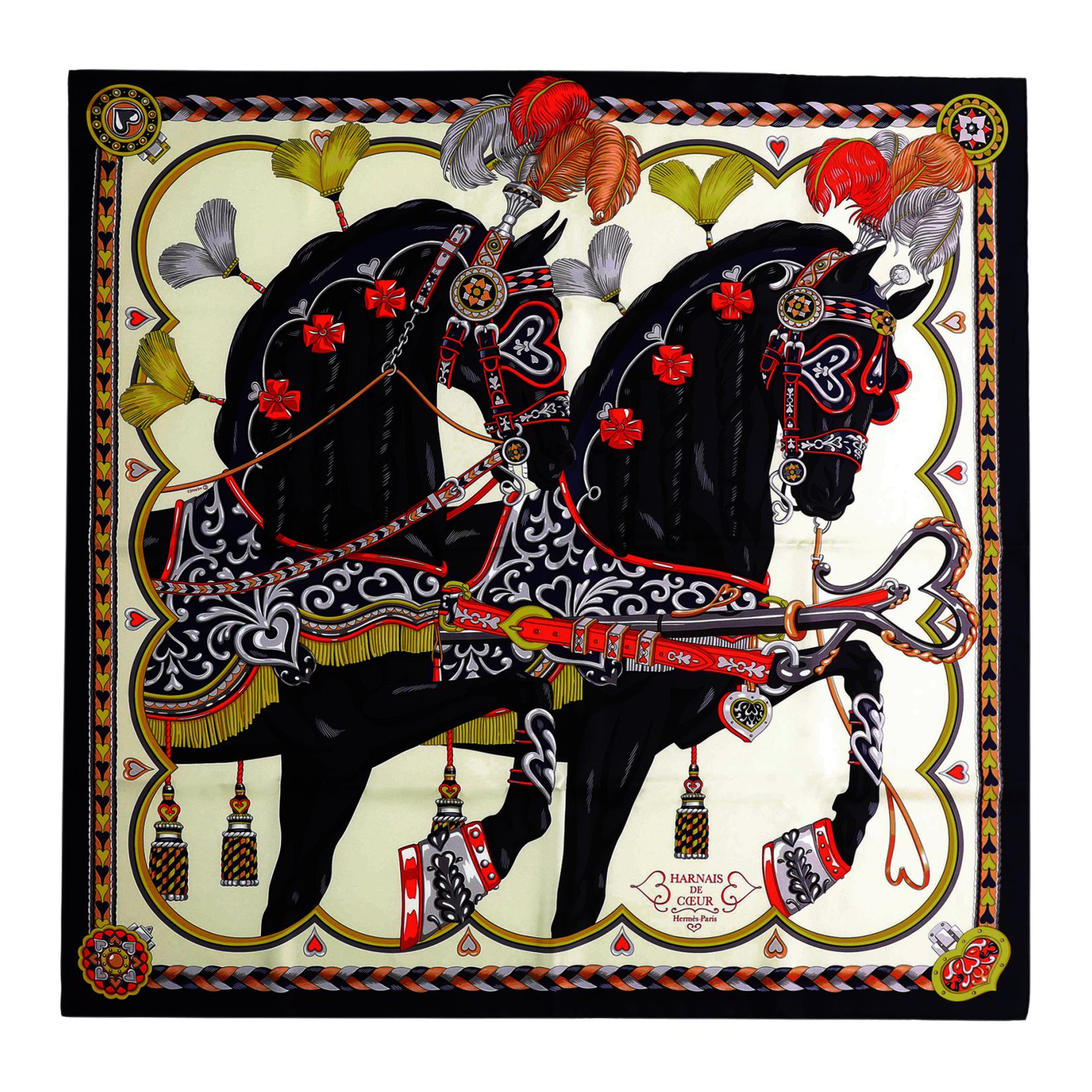 (Women) HERMES Sweet Saddlery Silk Scarf Multicolor for Women. H004090S 12 圖 2