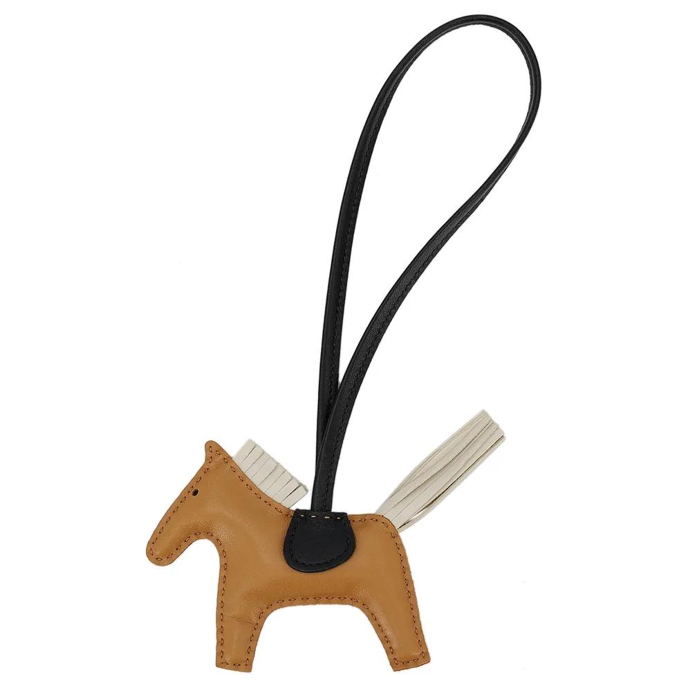 (Women) HERMES Swift Leather Horse-Shaped Charm -  Brown Accessories H064929CAEA