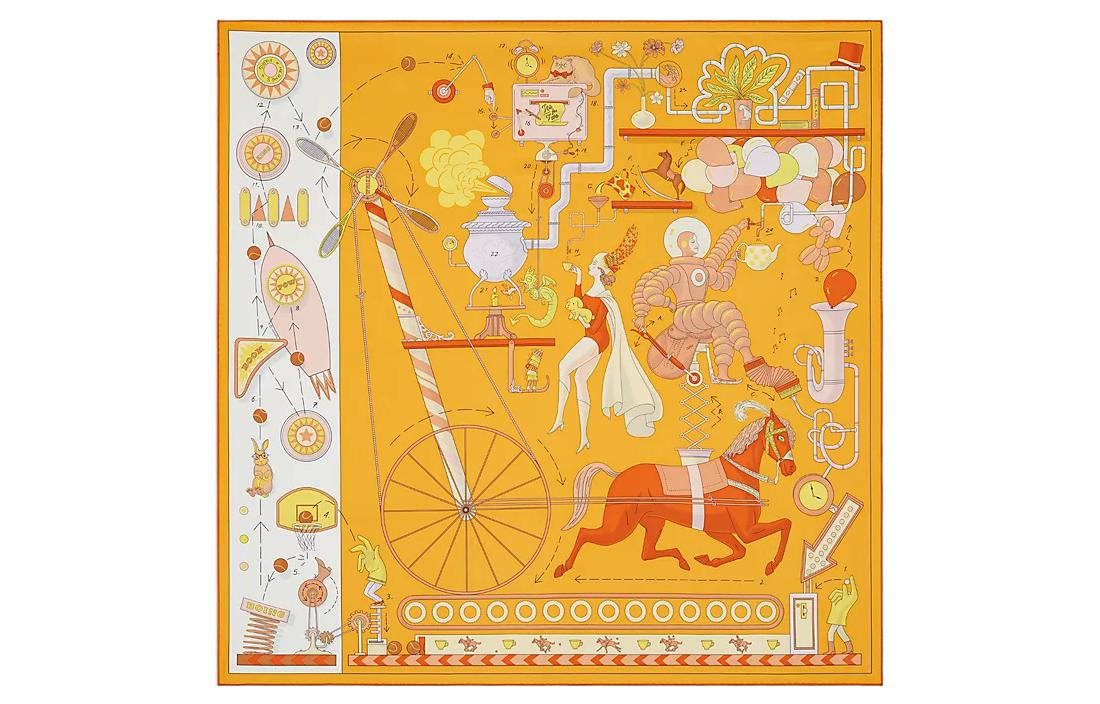 Order (Women) HERMES Tea for Two  Silk Scarf H003968S-10