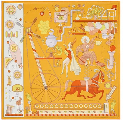 (Women) HERMES Tea for Two Silk Scarf H003968S-10 Order (Women) HERMES Tea for Two Silk Scarf H003968S-10