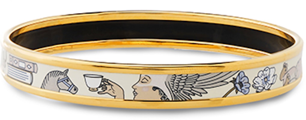 (W) HERMES Gelang Enamel Bersadur Emas Wanita - Tea for Two Print Emas. H210002F-F3 Buy (W) HERMES Gelang Enamel Bersadur Emas Wanita - Tea for Two Print Emas. H210002F-F3