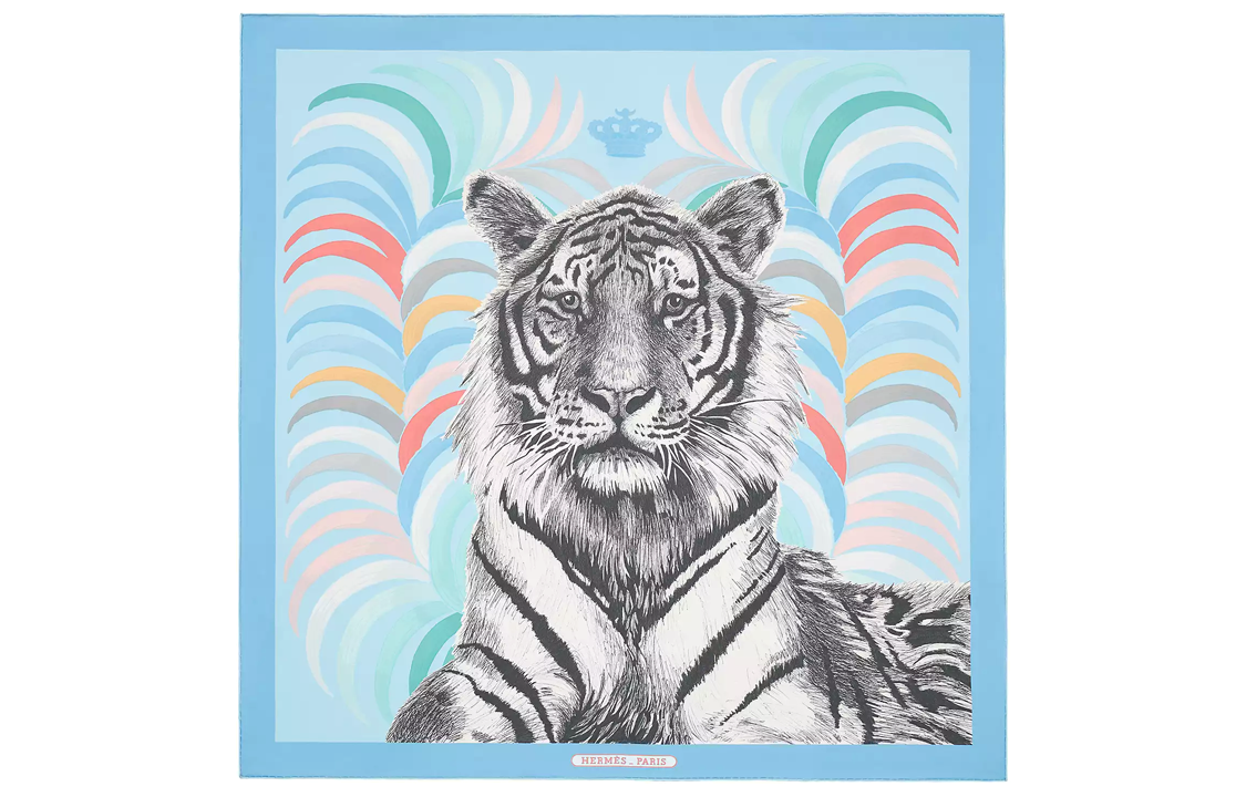 (Women) HERMES Tiger King 90cm Double-Sided Silk Scarf for Women. H903887S-03 圖 3