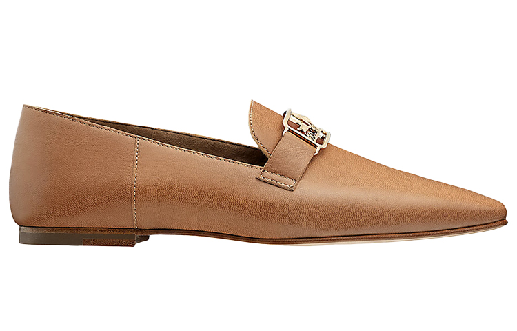 Order (W) 爱马仕Time系列金属羊皮乐福鞋棕色 H191257Z-F3