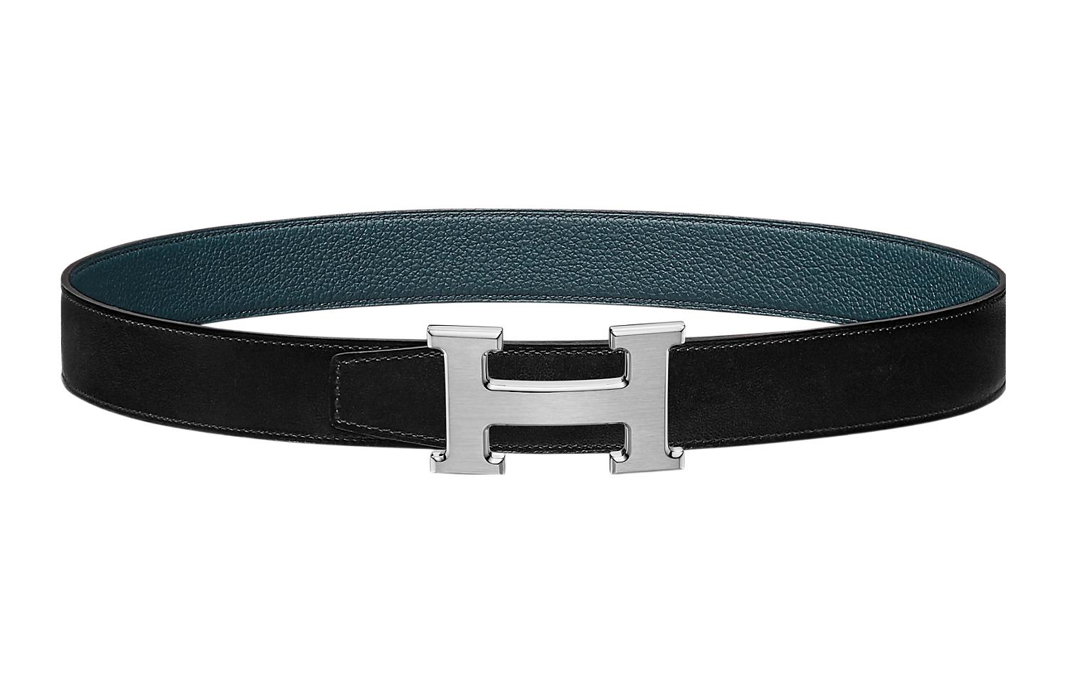 Buy (W) 爱马仕Togo黑色皮革女士腰带-平滑扣设计3.2cm宽 H064544CB86-H073967CAAD095