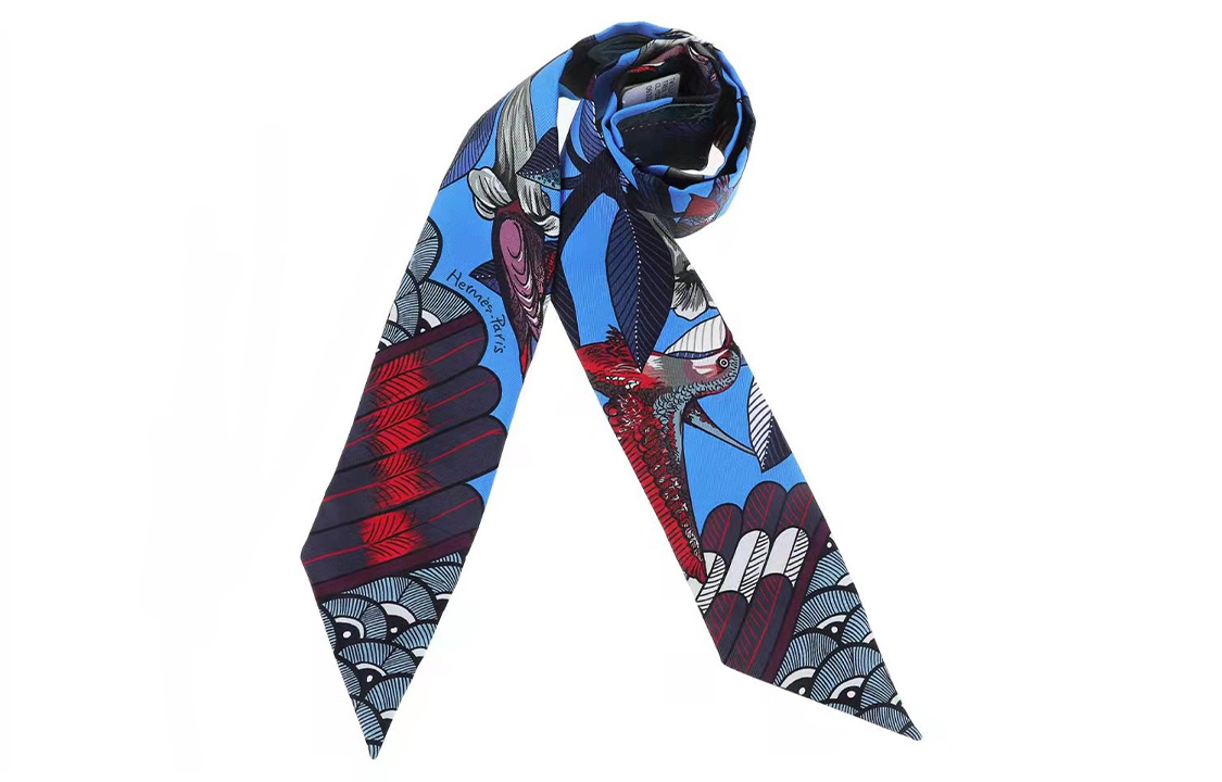 (Women) HERMES Tree of Song Twilly Scarf Ribbon for Women - Blue H063224S-08 圖 3
