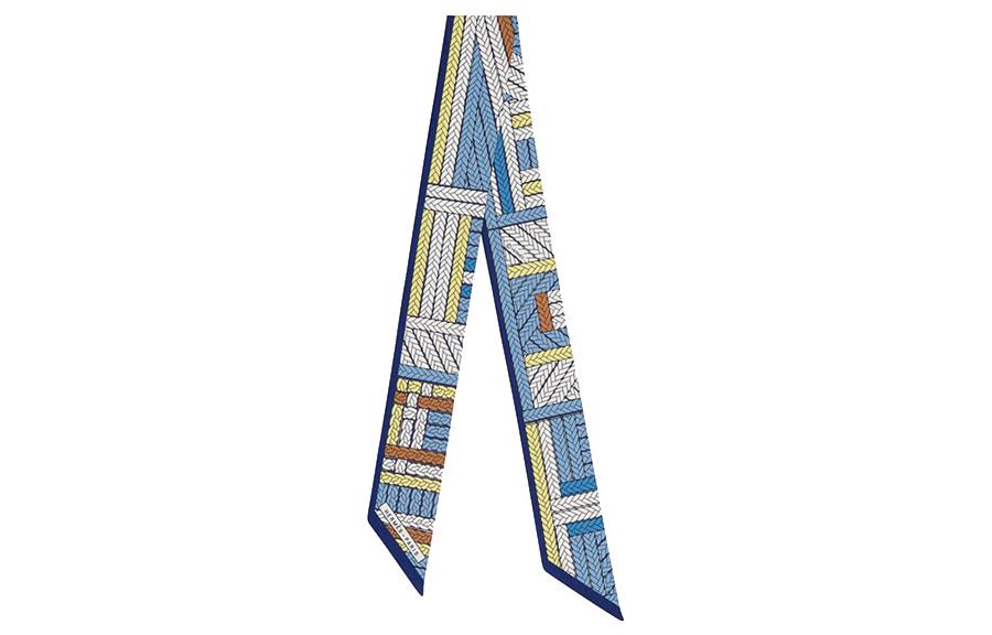 (Women) HERMES Tresses H Twilly Scarf Multicolor  Accessory. H063847S 13