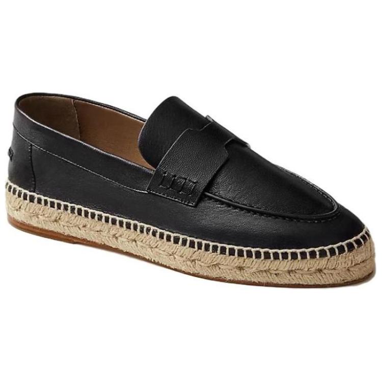 Order (Women) HERMES Trip Leather 'Black Slip-On' H222135Z-02