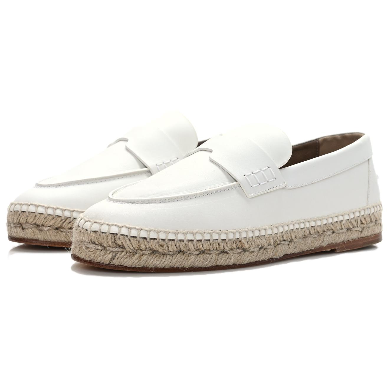 Order (Women) HERMES Trip Leather Slip-On Low 'White' H231123Z-90