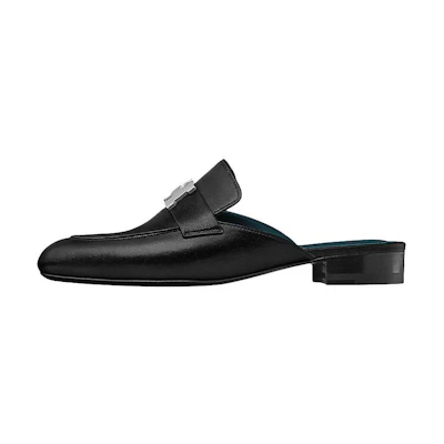 (W) HERMES Trocadero 'Black Goat Skin with Metal Details'