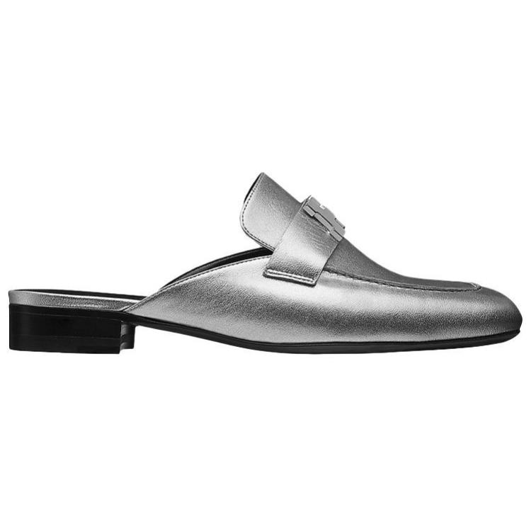 (W) HERMES Trocadero Nappa Slipper 'Silver' 圖 2