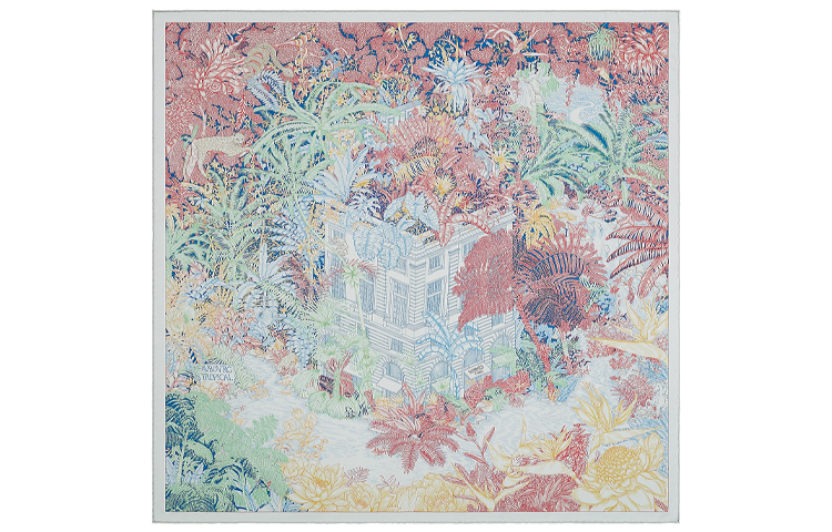 (Women) HERMES Tropical Jungle 90cm Multicolor Silk Scarf H003602S-02