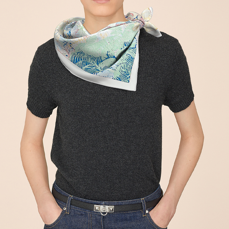 (Women) HERMES Tropical Jungle 90cm Multicolor Silk Scarf H003602S-02 圖 3