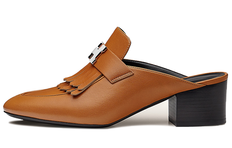 (Women) HERMES Tuileries Mule 'Brown Fashion Versatile High Heel' H191096Z-B8