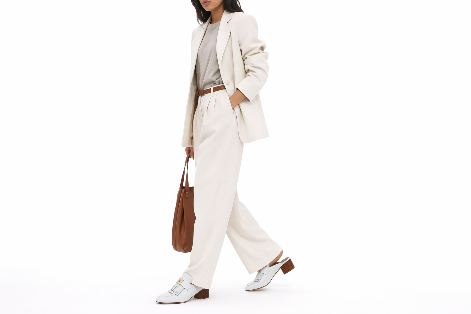 Order (W) HERMÈS Tuileries Mule ''Cuir Blanc'' H212088Z-90