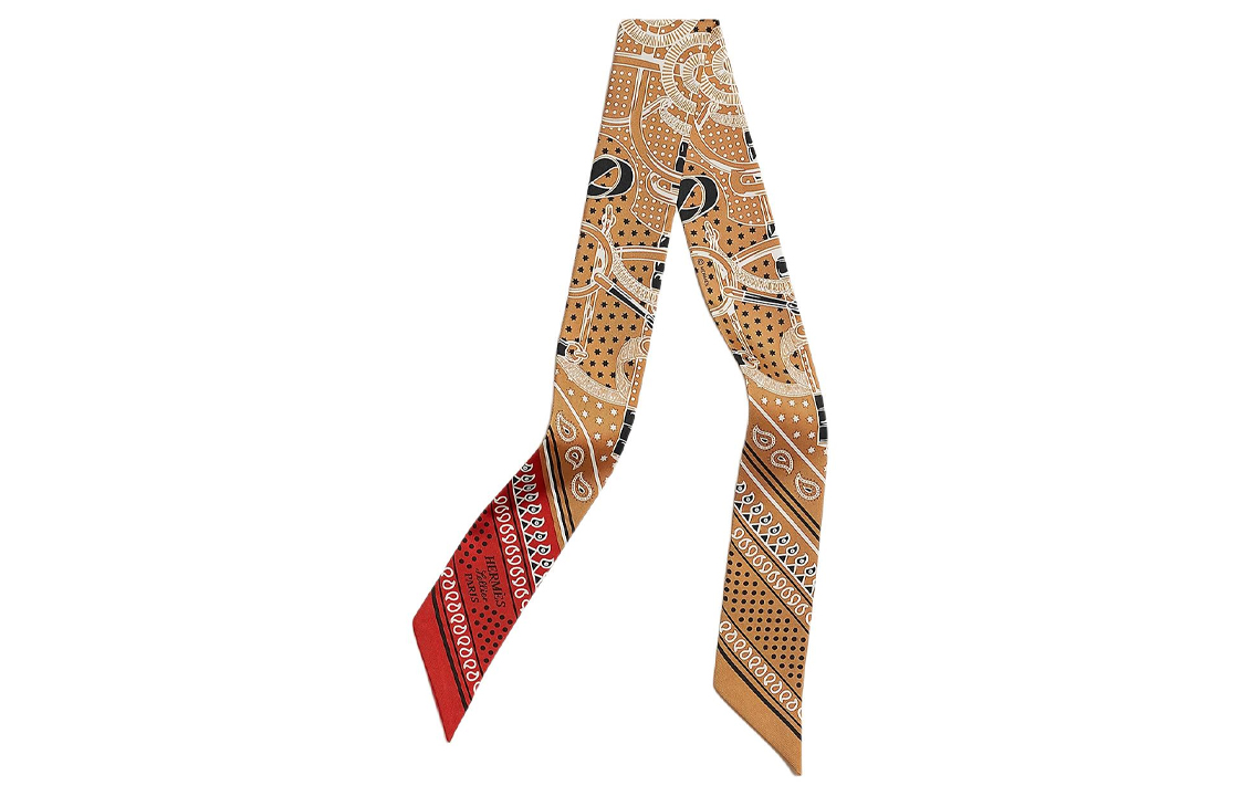 (Women) HERMES Twill Printed Silk Scarf Women Gilded Beige H062978Sv04