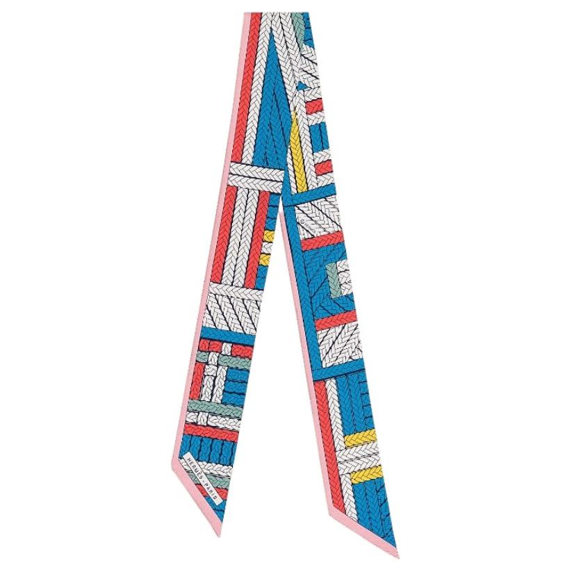 (Women) HERMES Twill Silk Scarf for Women - Multicolor Design. H063847S11