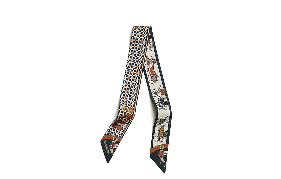 (Women) HERMES Twill Silk Scarf Printed Pattern Multicolor for Women. H064108S 10 圖 2