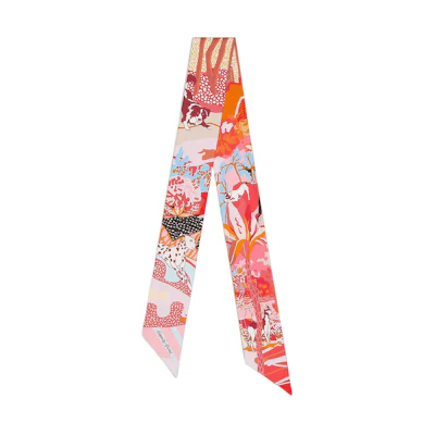 (Women) HERMES Twilly Scarf - Liberty City Design Silk Scarf H063911S 03