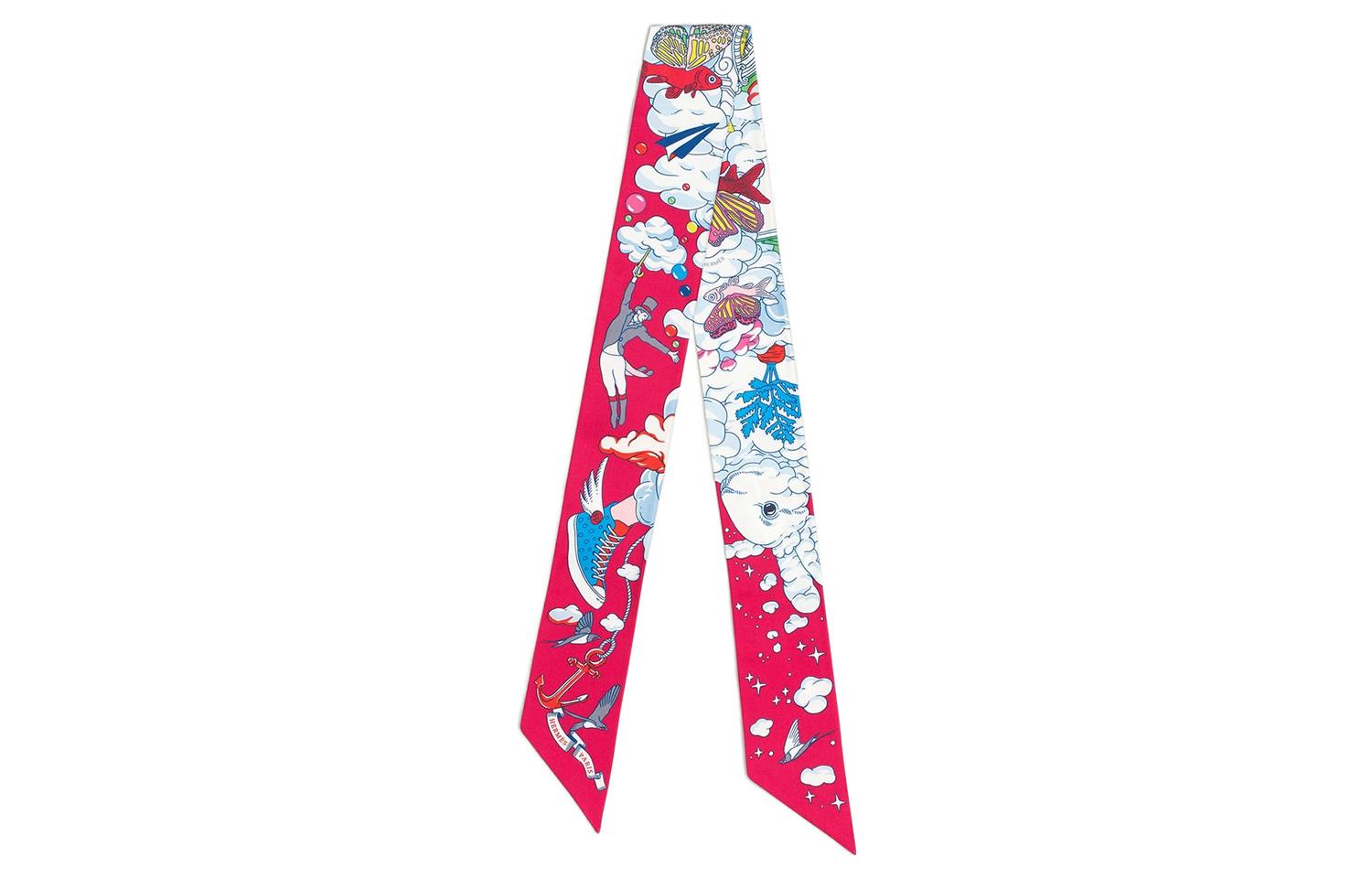 (Women) HERMES Twilly  Scarf Red - My Celestial Variations Design. H063900Sv08 圖 2