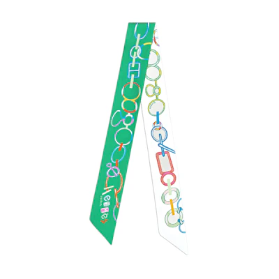 (Women) HERMES Twilly Silk Scarf Green旋动音律 Accessory H063951S-06