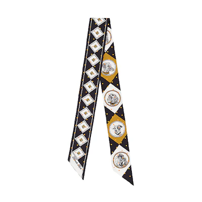 (Women) HERMES Twilly Dog Collar & Scarf Black Accessories H063603S-24