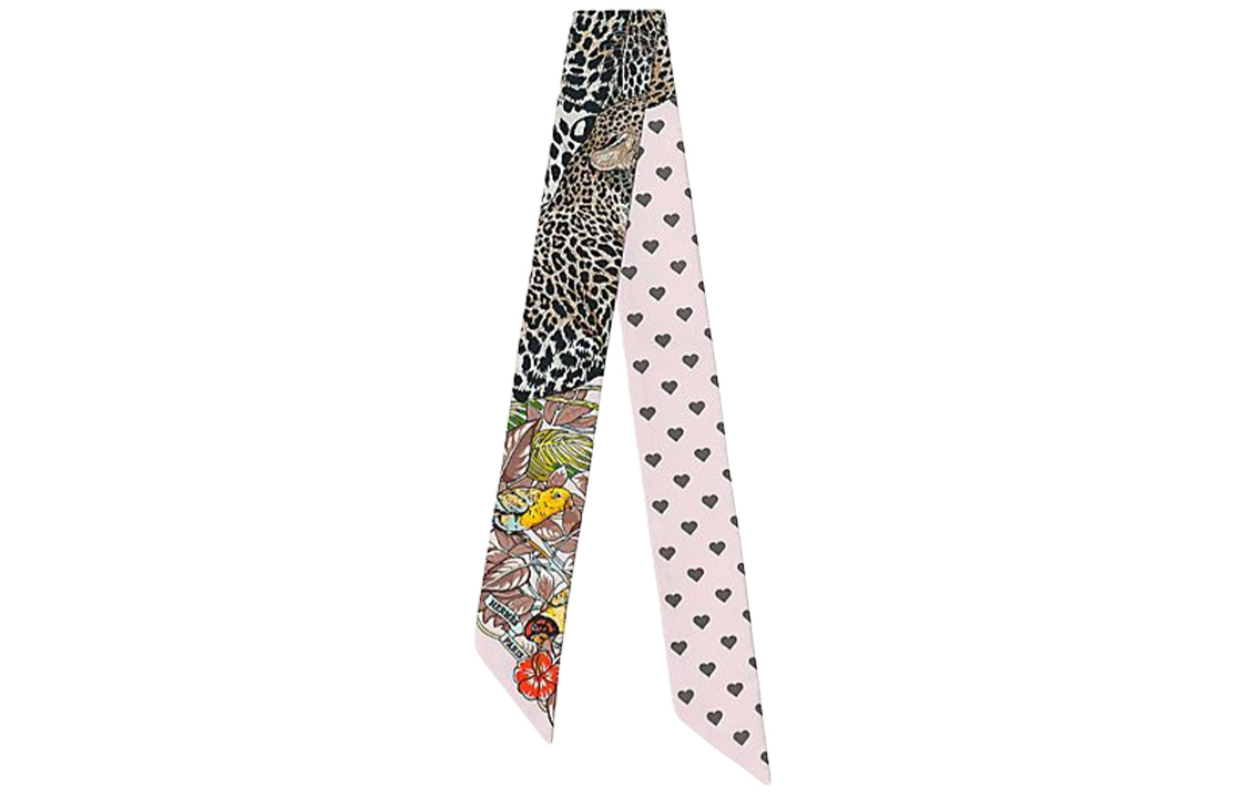 (Women) HERMES Twilly Jungle Love Pink Silk Scarf for Women H063513S-22 圖 2