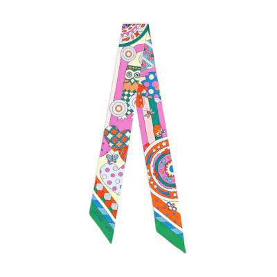 (Women) HERMES Twilly Les Murmures de la Foret Scarf Multicolor for Women. H063005S 01