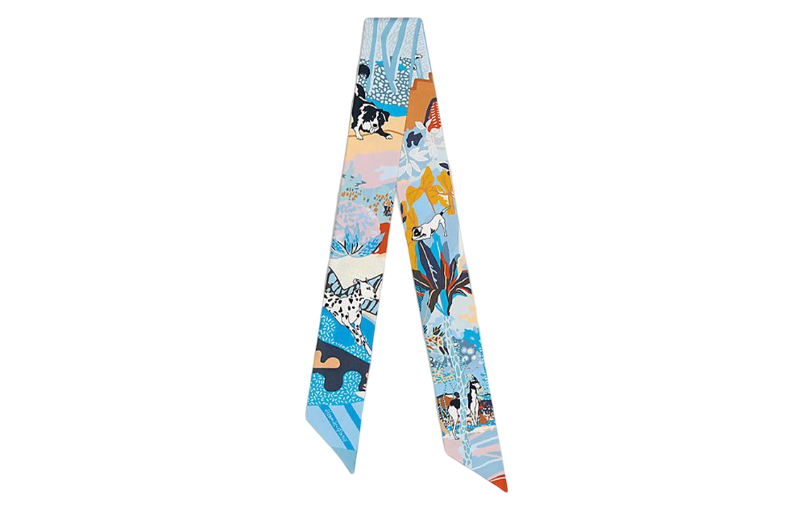 Order (Women) HERMES Twilly Liberty City  Silk Scarf - Blue H063911S 04