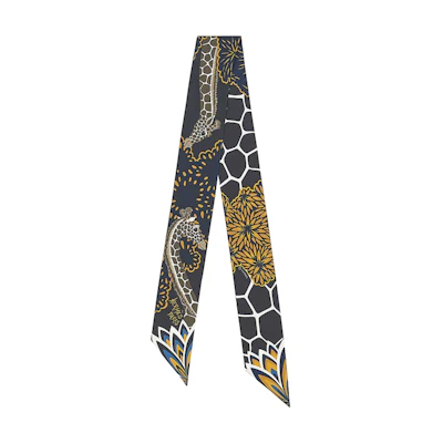 (Women) HERMES Twilly Mini Silk Scarf for Women - Black H063441S-11