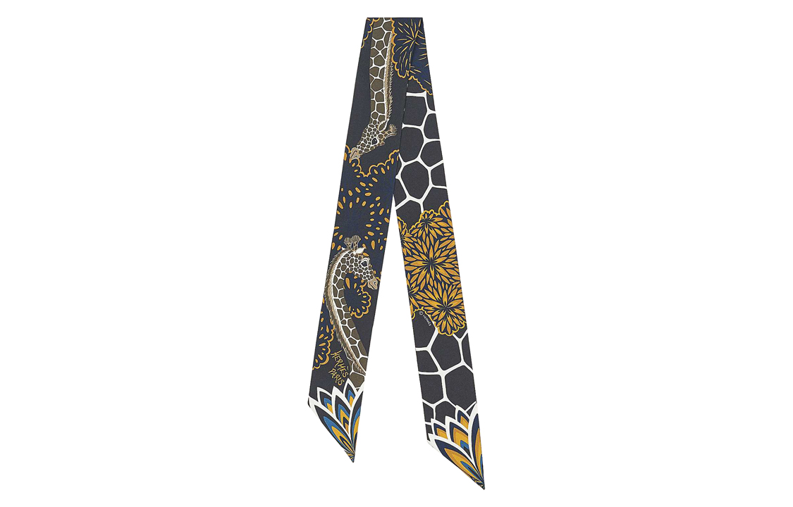 (Women) HERMES Twilly Mini Silk Scarf for Women - Black H063441S-11 圖 2