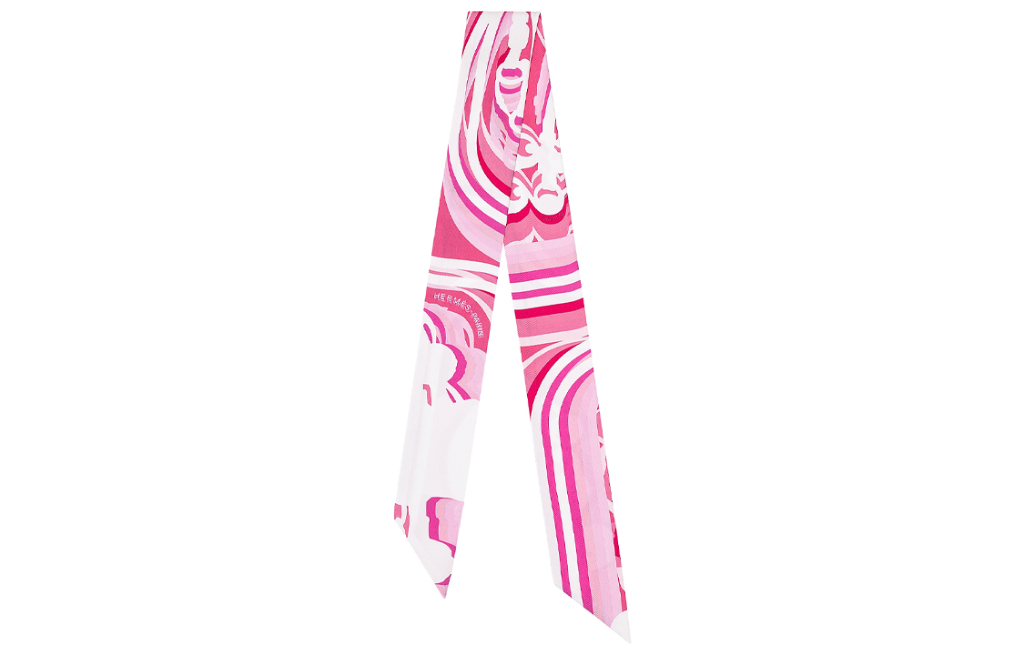 (Women) HERMES Twilly Pink Silk Scarf for Women H063415S-01 圖 2