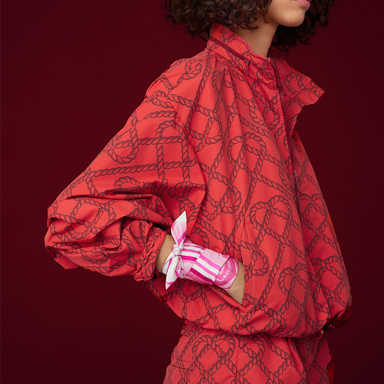 (Women) HERMES Twilly Pink Silk Scarf for Women H063415S-01 圖 3