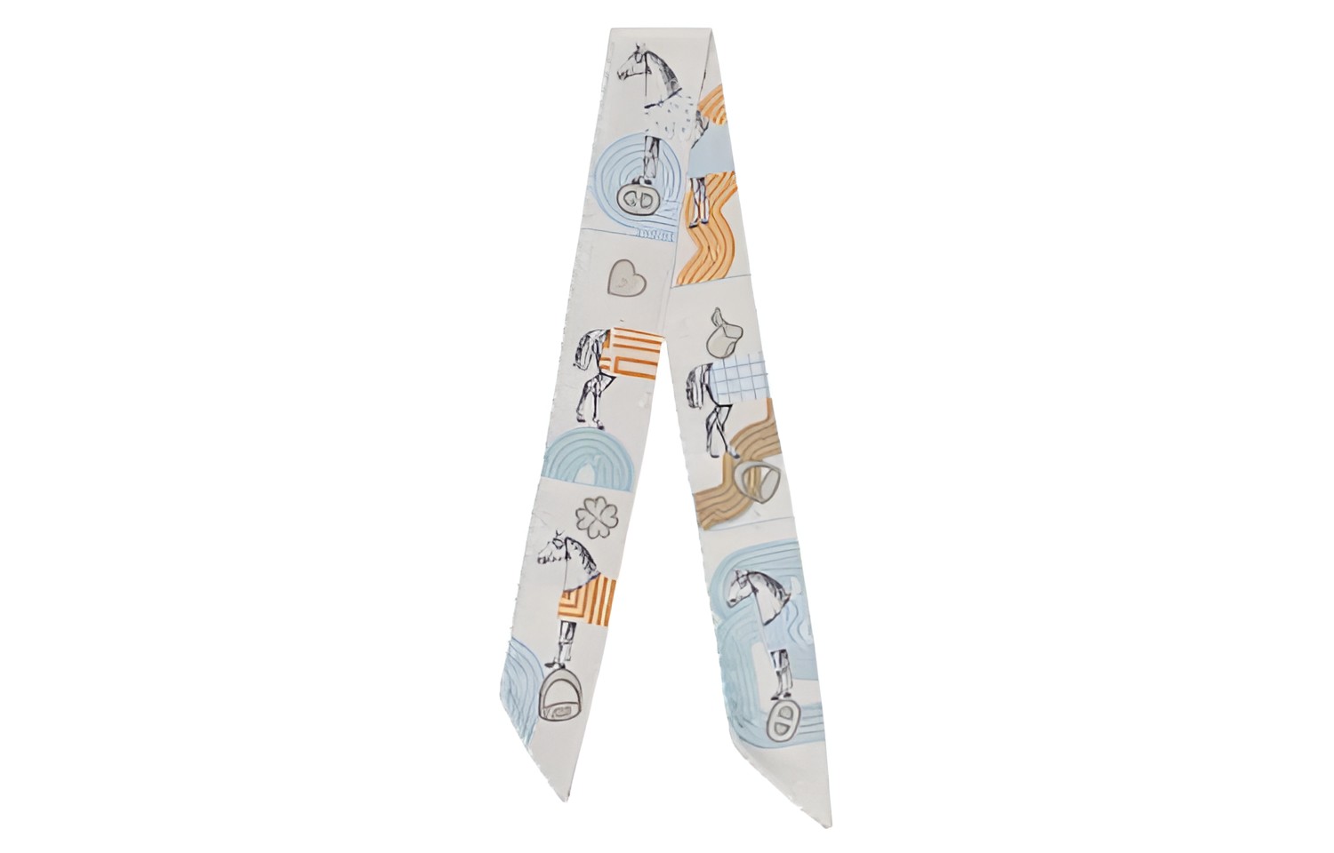 (Women) HERMES Twilly Pop Horse Ribbon Scarf for Women - Multicolor H063896S-04