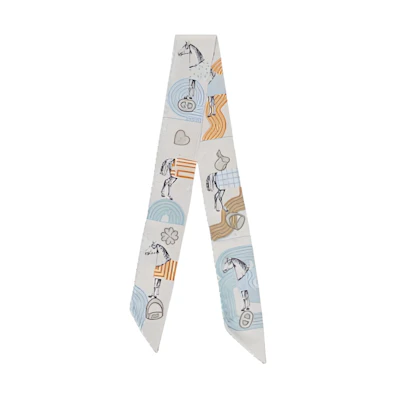 (Women) HERMES Twilly Pop Horse Ribbon Scarf for Women - Multicolor H063896S-04