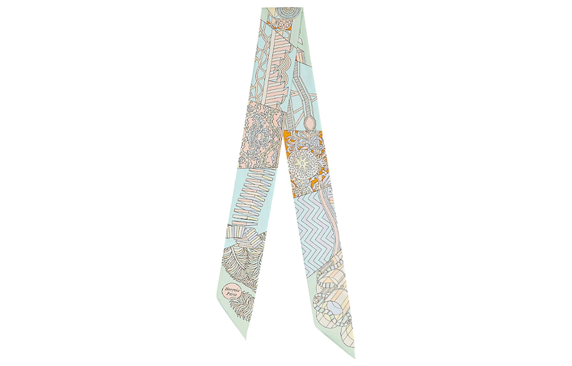 (Women) HERMES Twilly Scarf - De l'Ombrelle aux Duels Silk Scarf H063464S-17 圖 2