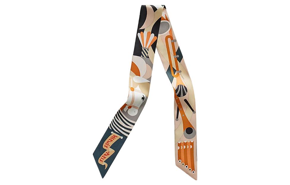 (Women) HERMES Twilly Scarf "Grand Parade" Multicolored  Silk Scarf H064006S 08 圖 2