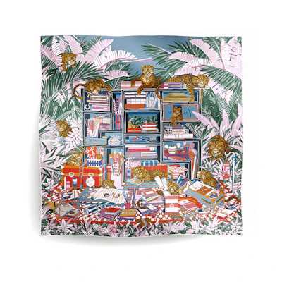 (Women) HERMES Twilly Scarf Women’s Multiple Colors 12 Leopards Design H904042S-02
