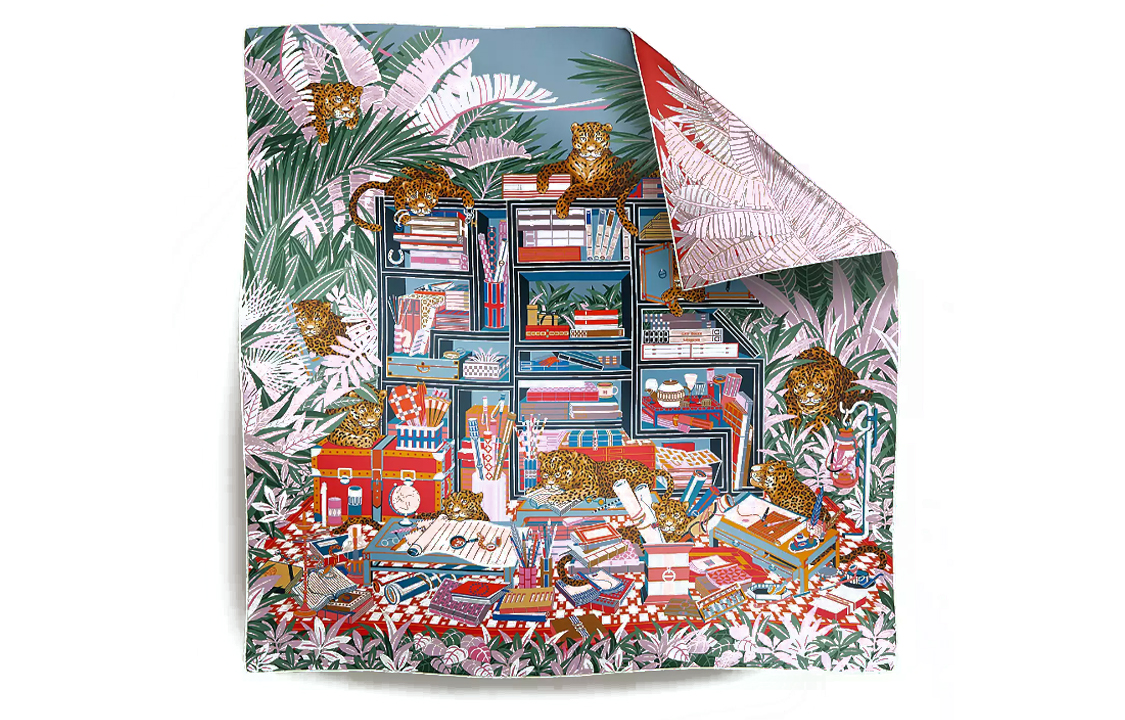 (Women) HERMES Twilly Scarf Women’s Multiple Colors 12 Leopards Design H904042S-02 圖 3