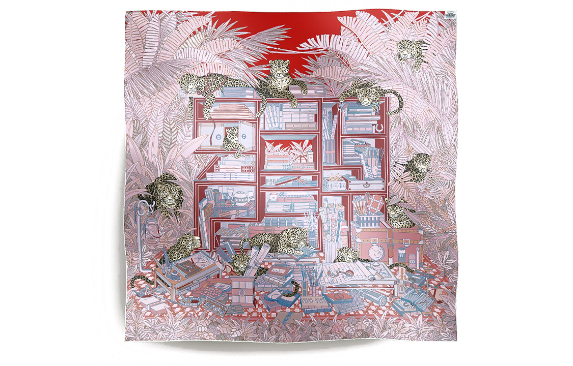 (Women) HERMES Twilly Scarf Women’s Multiple Colors 12 Leopards Design H904042S-02 圖 4